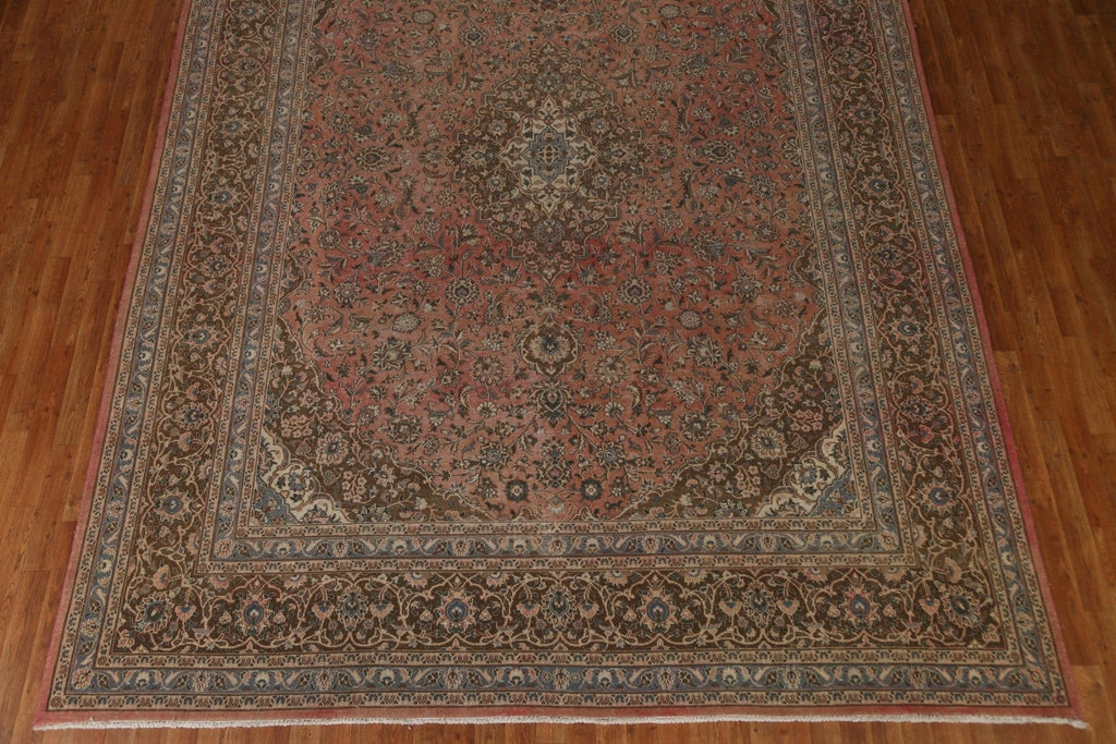 Distressed Over-Dyed Mashad Persian Area Rug 10x13