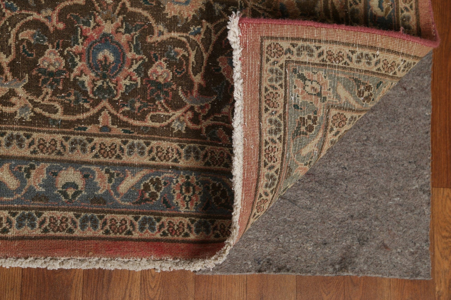 Distressed Over-Dyed Mashad Persian Area Rug 10x13