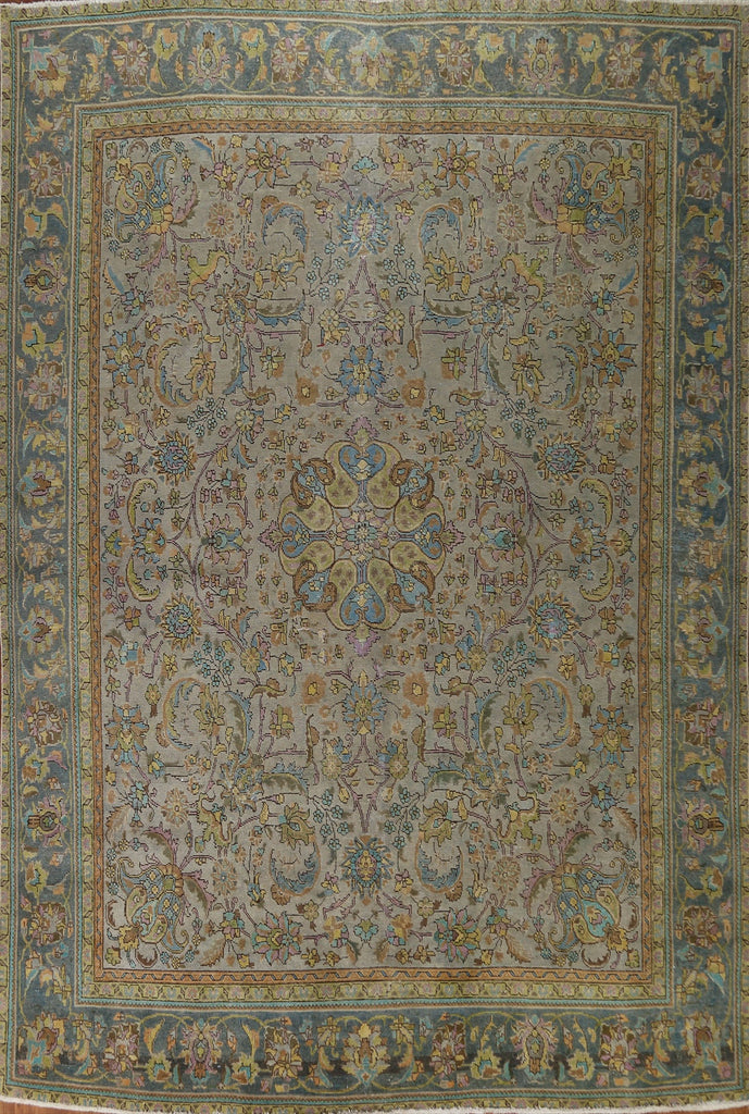 Distressed Tabriz Persian Area Rug 10x12