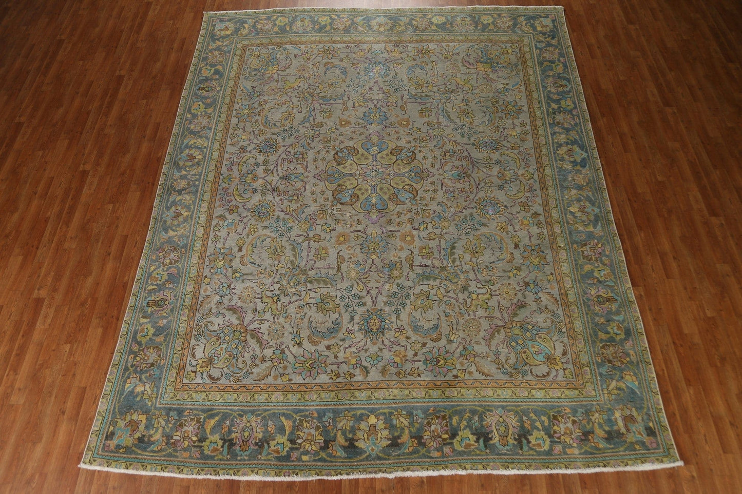 Distressed Tabriz Persian Area Rug 10x12