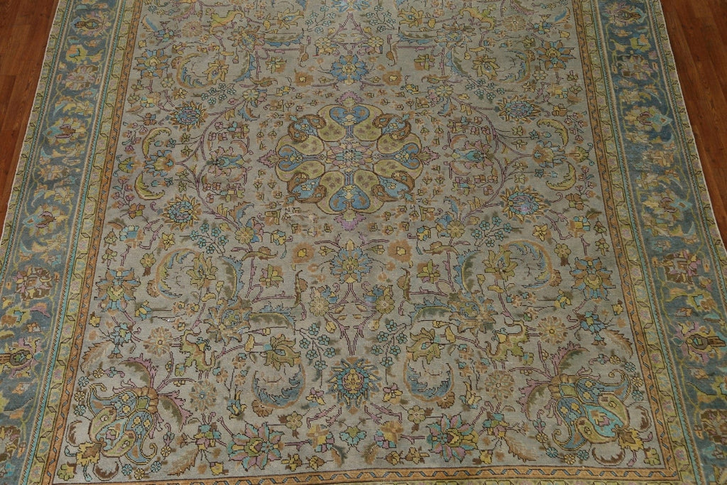 Distressed Tabriz Persian Area Rug 10x12