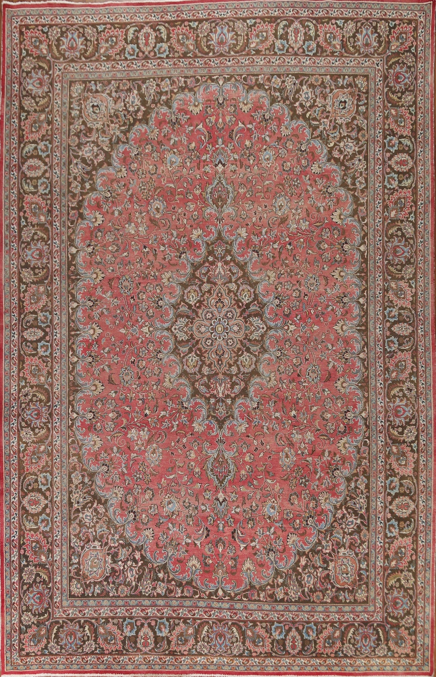 Traditional Mashad Persian Area Rug 10x13