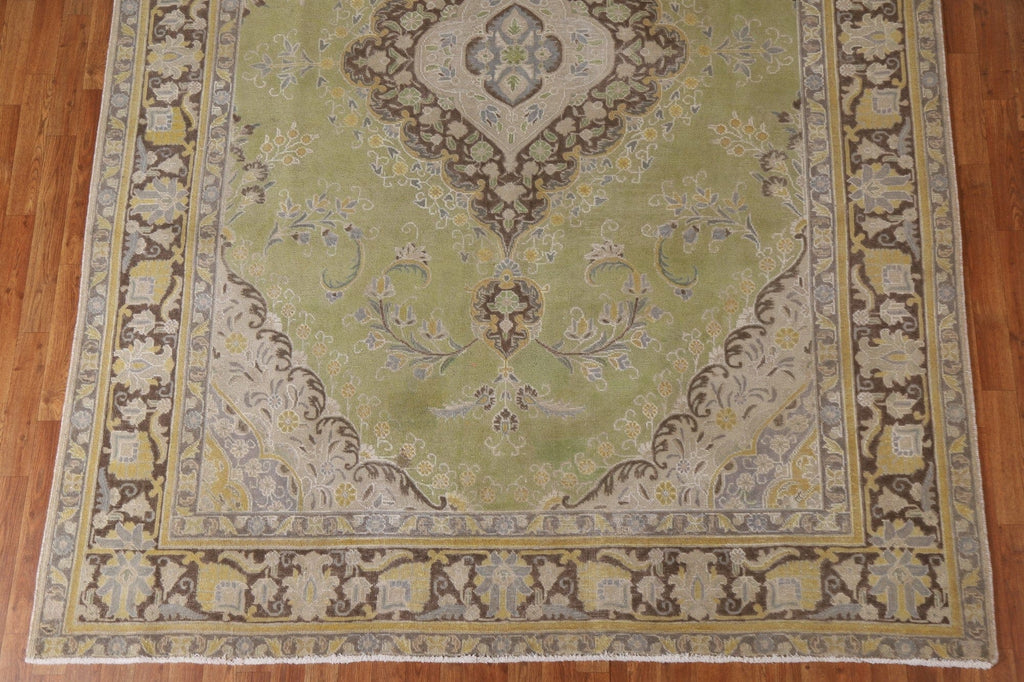 Distressed Over-Dyed Tabriz Persian Area Rug 8x11