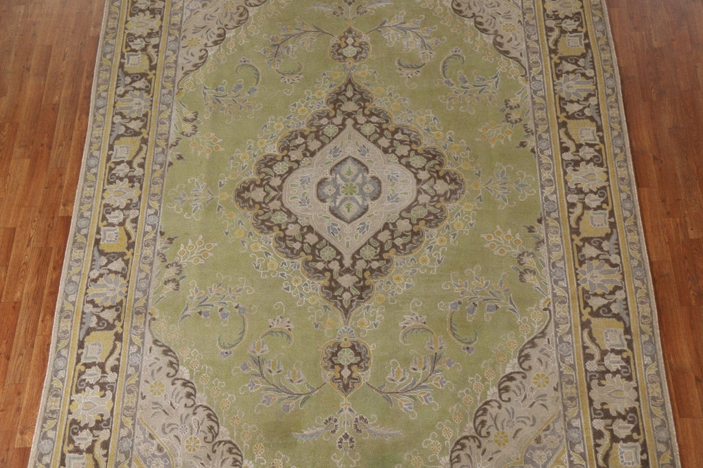 Distressed Over-Dyed Tabriz Persian Area Rug 8x11