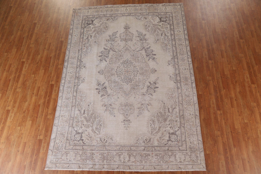 Distressed Tabriz Persian Area Rug 8x11