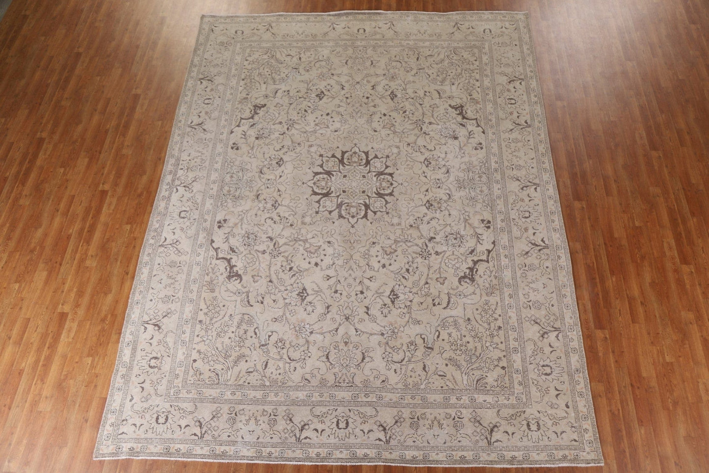 Distressed Muted Tabriz Persian Area Rug 10x13