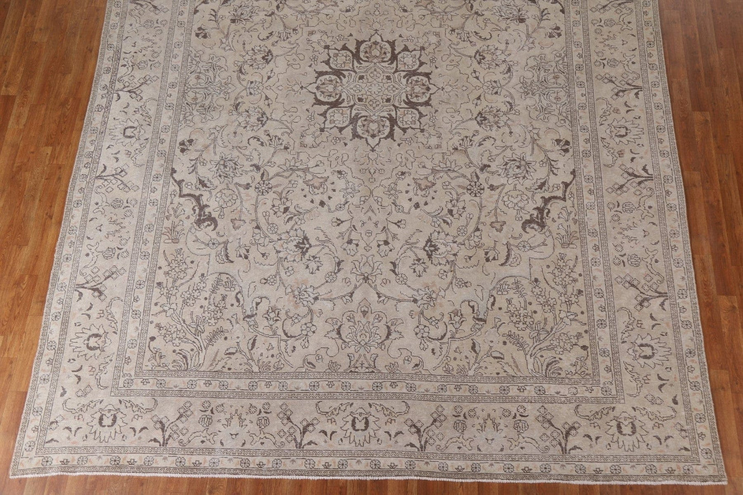 Distressed Muted Tabriz Persian Area Rug 10x13