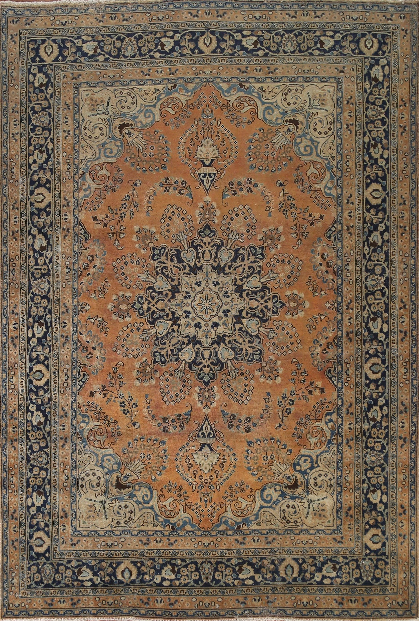 Traditional Mashad Persian Area Rug 8x11