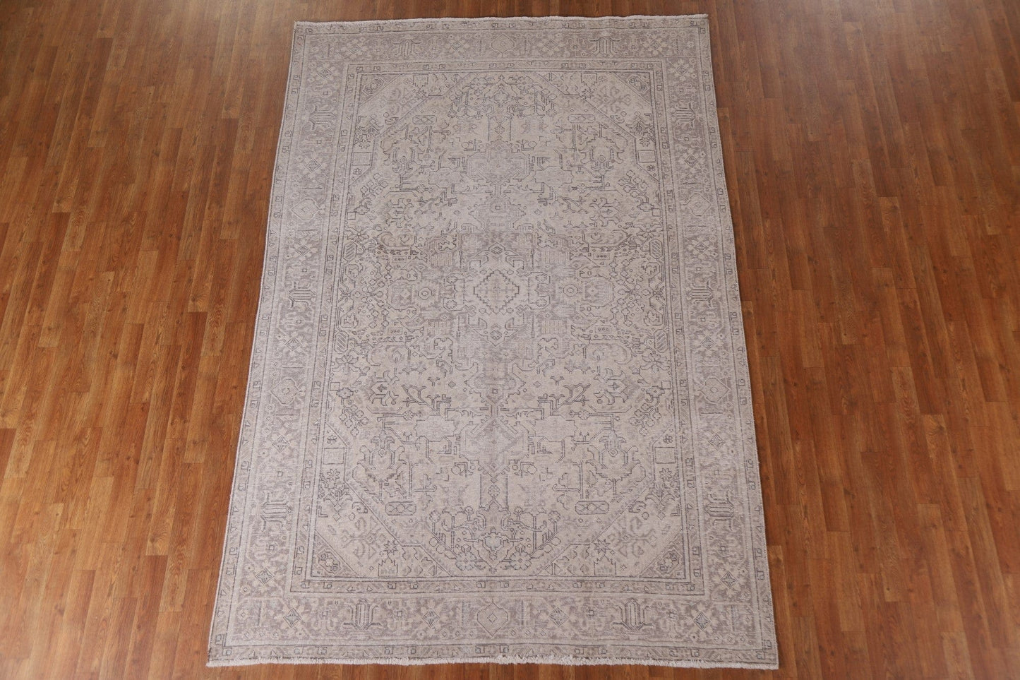 Distressed Muted Tabriz Persian Area Rug 7x10