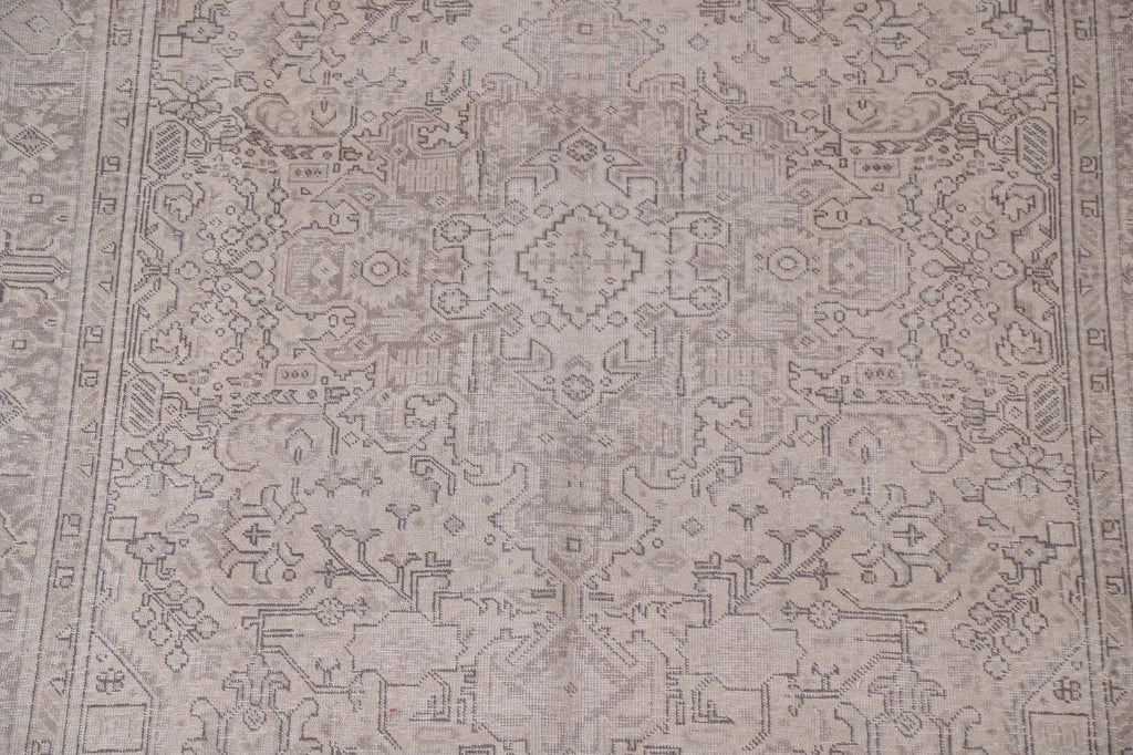 Distressed Muted Tabriz Persian Area Rug 7x10