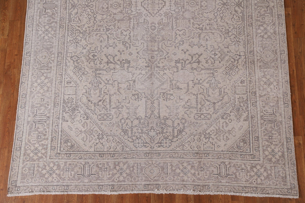 Distressed Muted Tabriz Persian Area Rug 7x10