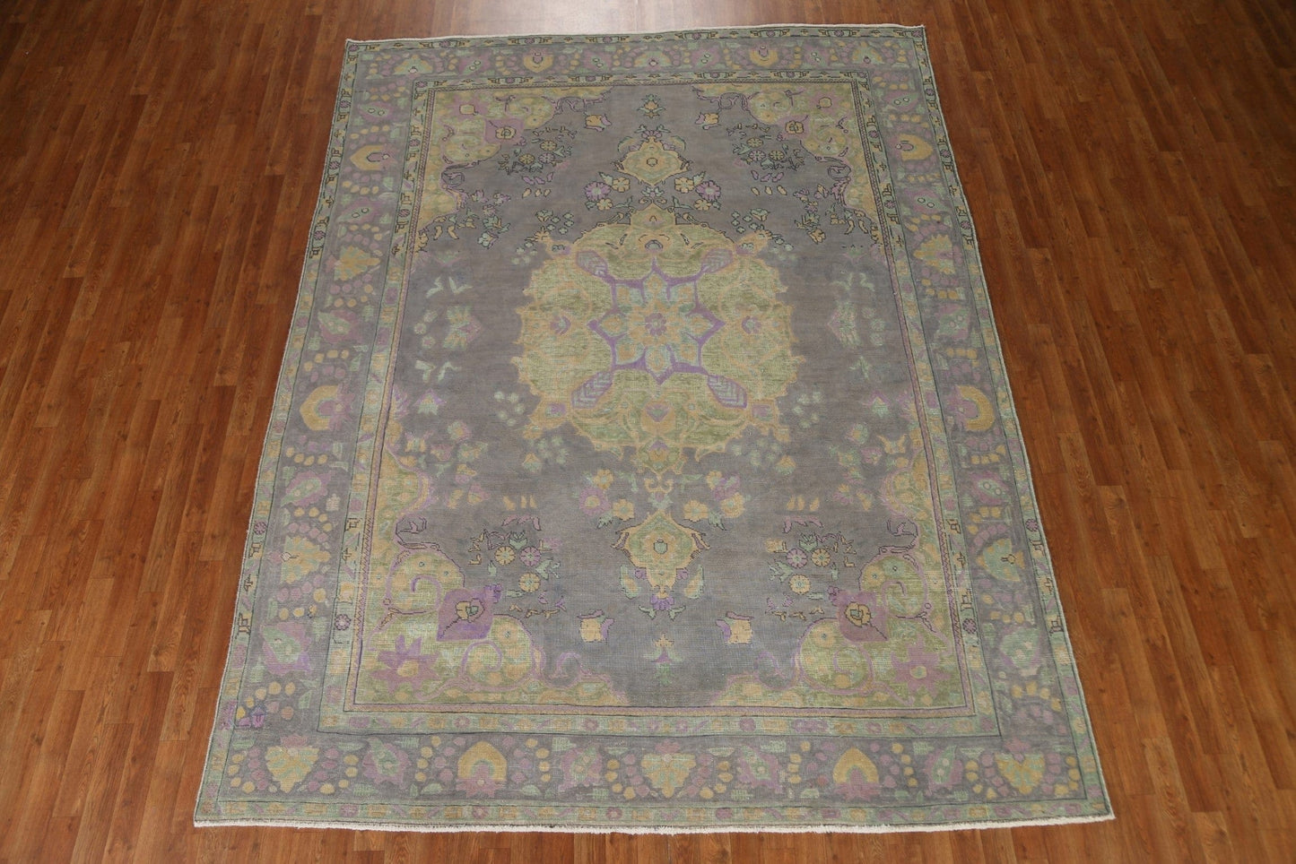 Distressed Over-Dyed Tabriz Persian Area Rug 8x11