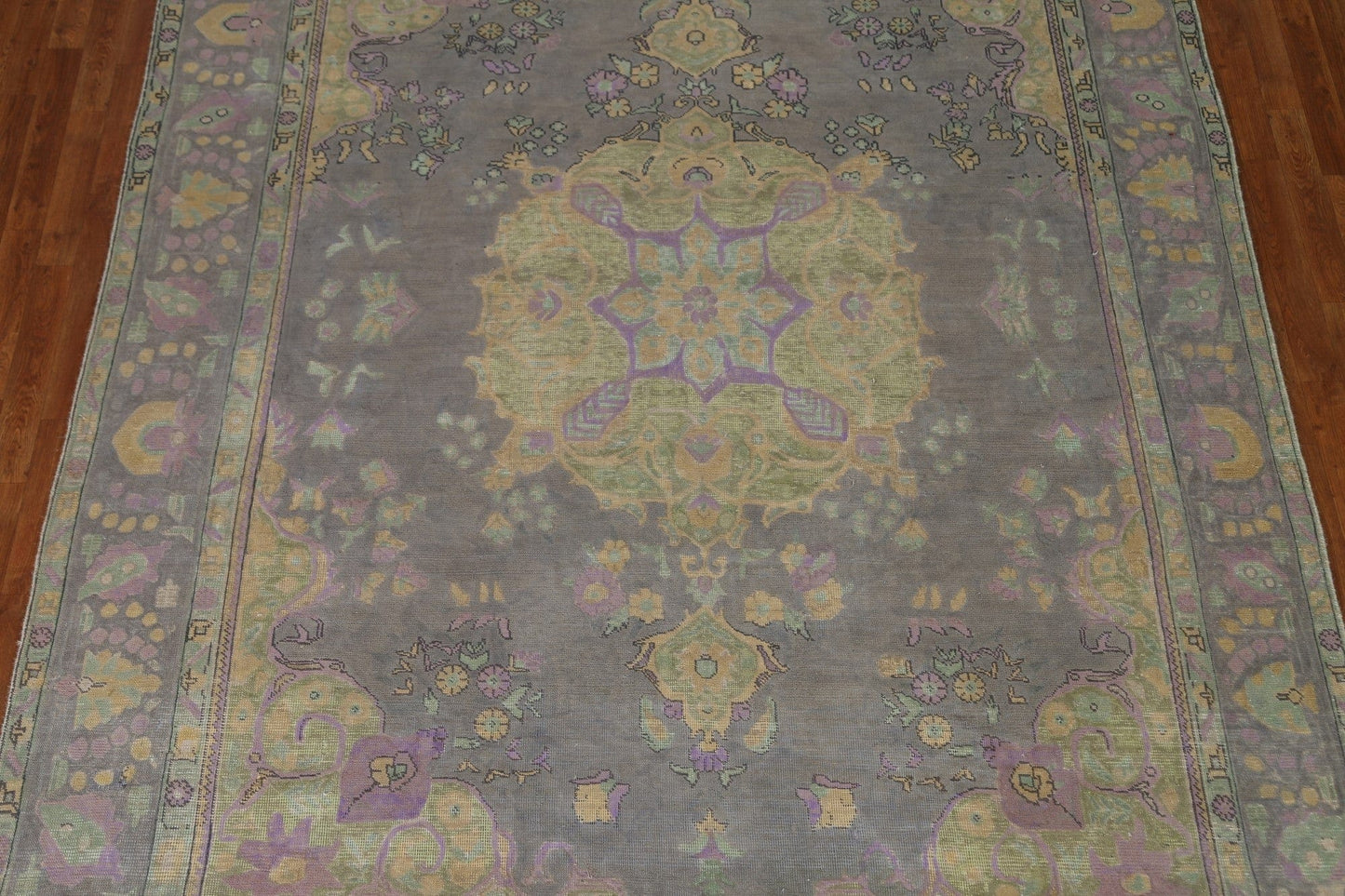 Distressed Over-Dyed Tabriz Persian Area Rug 8x11