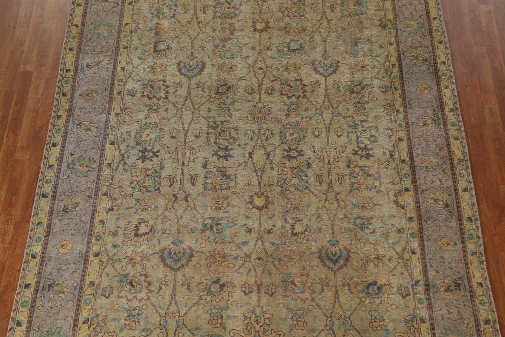 Distressed Over-Dyed Tabriz Persian Area Rug 8x11