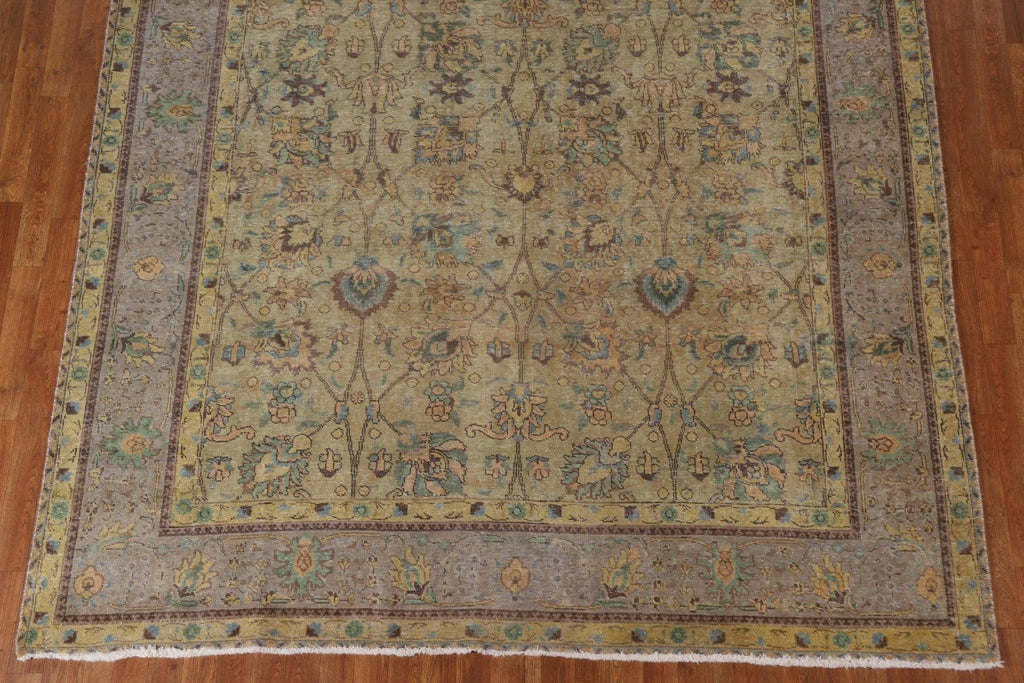 Distressed Over-Dyed Tabriz Persian Area Rug 8x11