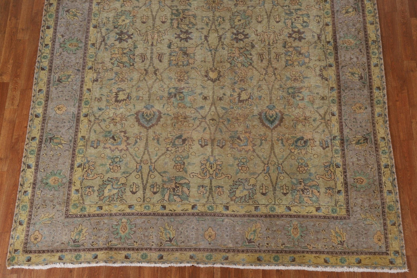 Distressed Over-Dyed Tabriz Persian Area Rug 8x11