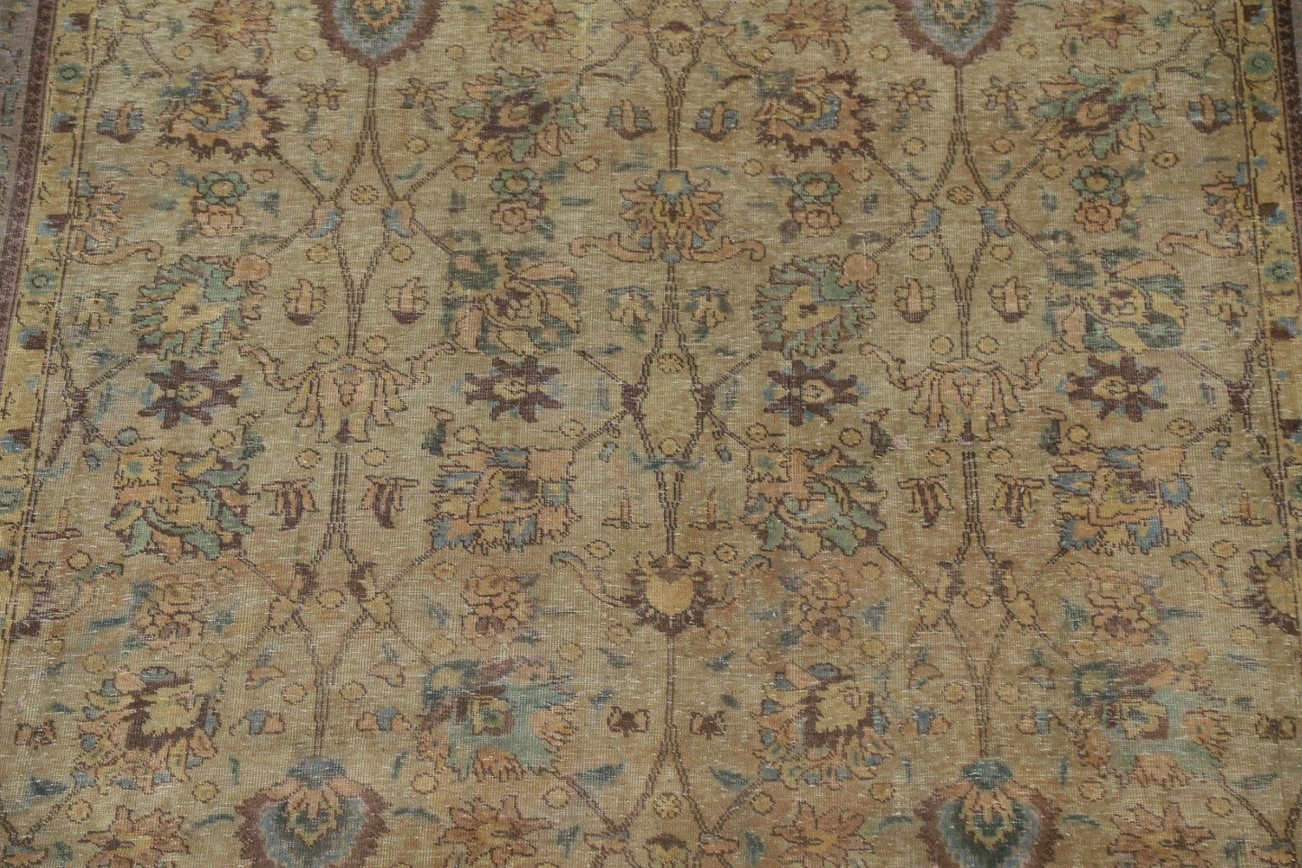 Distressed Over-Dyed Tabriz Persian Area Rug 8x11