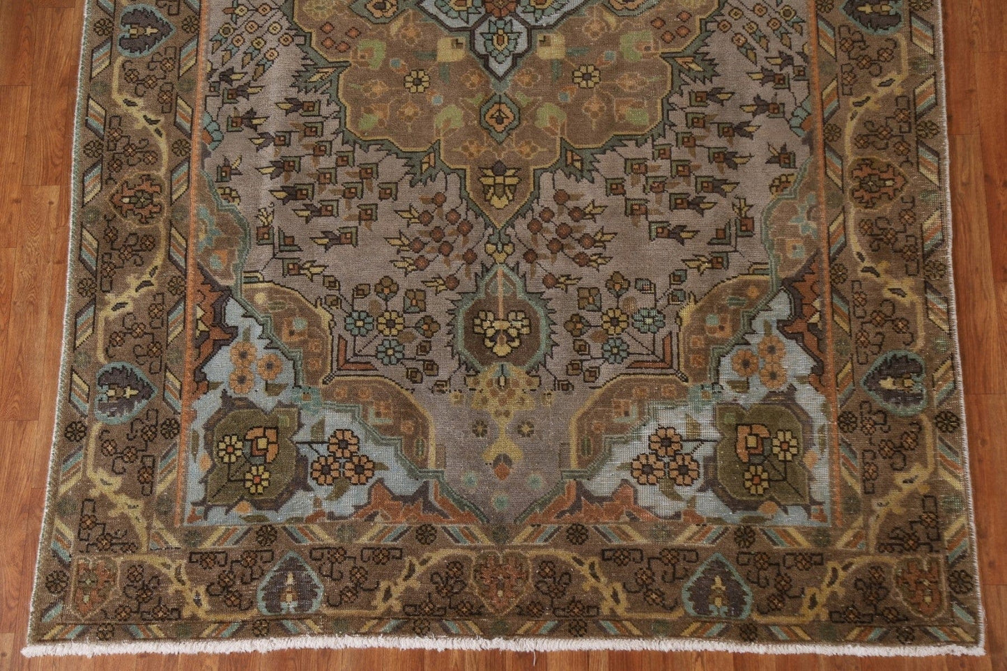 Distressed Over-Dyed Tabriz Persian Area Rug 6x10