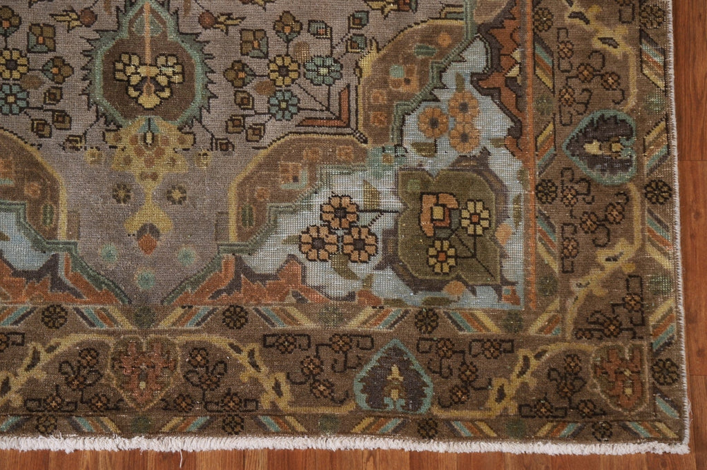 Distressed Over-Dyed Tabriz Persian Area Rug 6x10