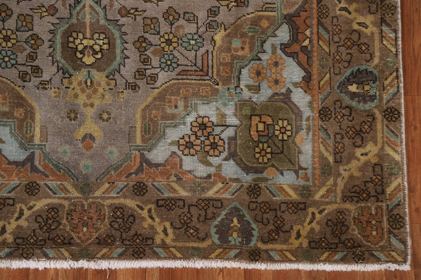 Distressed Over-Dyed Tabriz Persian Area Rug 6x10