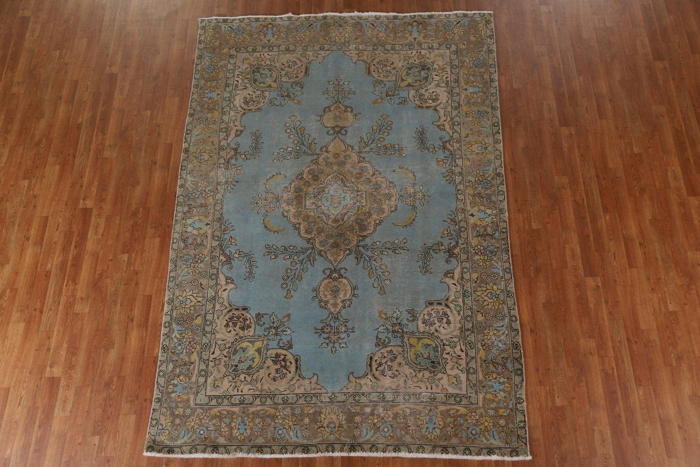 Vintage Wool Tabriz Persian Area Rug 6x9