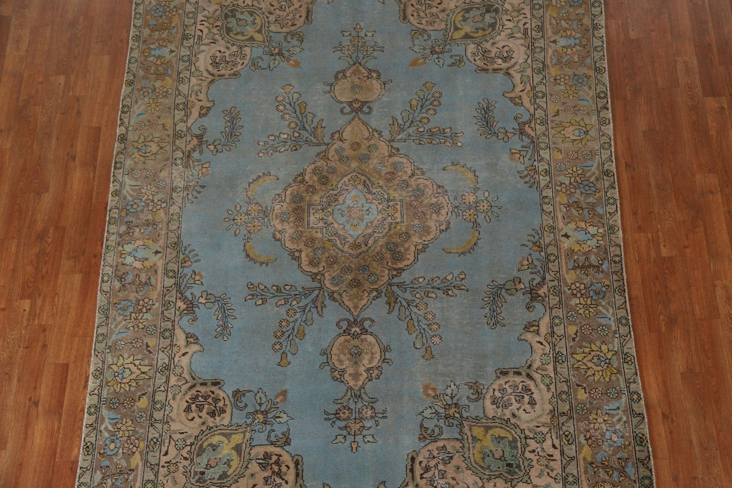 Vintage Wool Tabriz Persian Area Rug 6x9