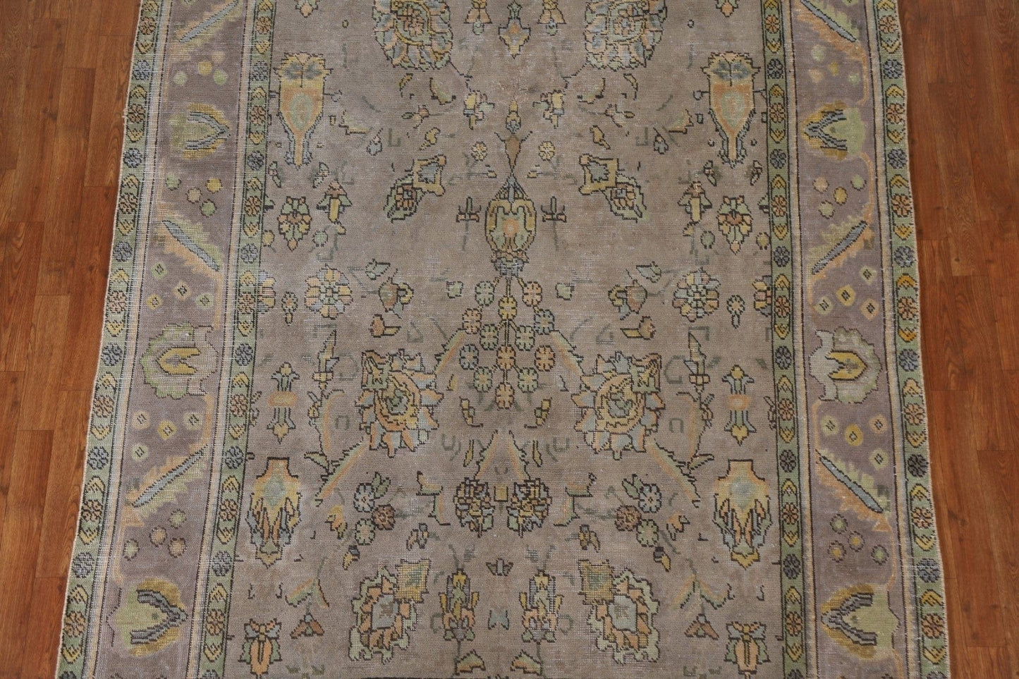 Distressed Over-Dyed Tabriz Persian Area Rug 6x9