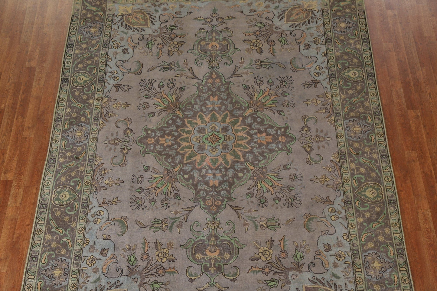 Distressed Over-Dyed Tabriz Persian Area Rug 8x11