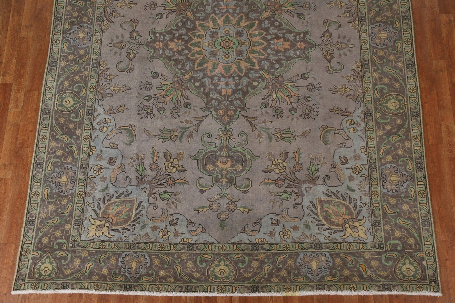 Distressed Over-Dyed Tabriz Persian Area Rug 8x11