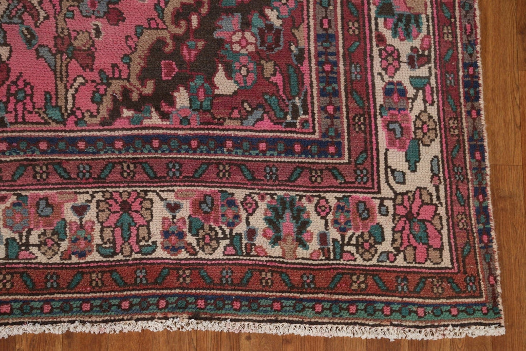 Over-Dyed Pink Hamedan Persian Area Rug 7x10