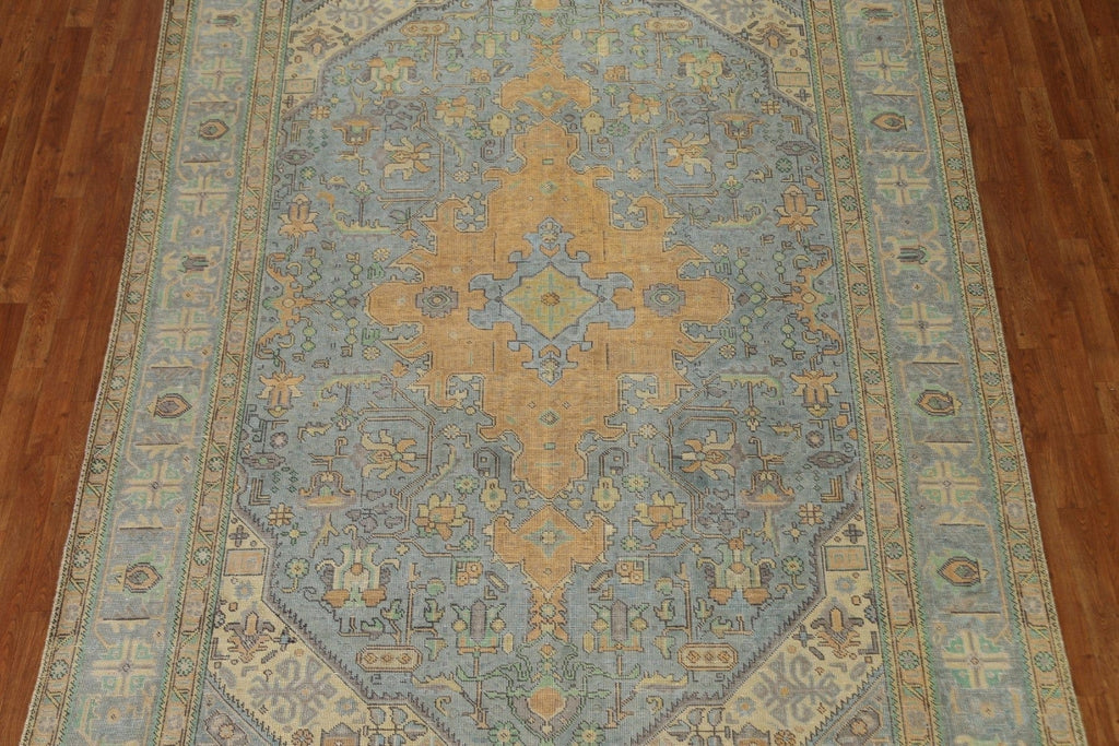 Distressed Over-Dyed Tabriz Persian Area Rug 8x11