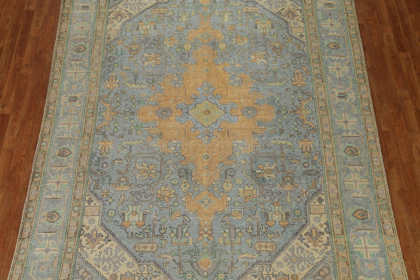 Distressed Over-Dyed Tabriz Persian Area Rug 8x11