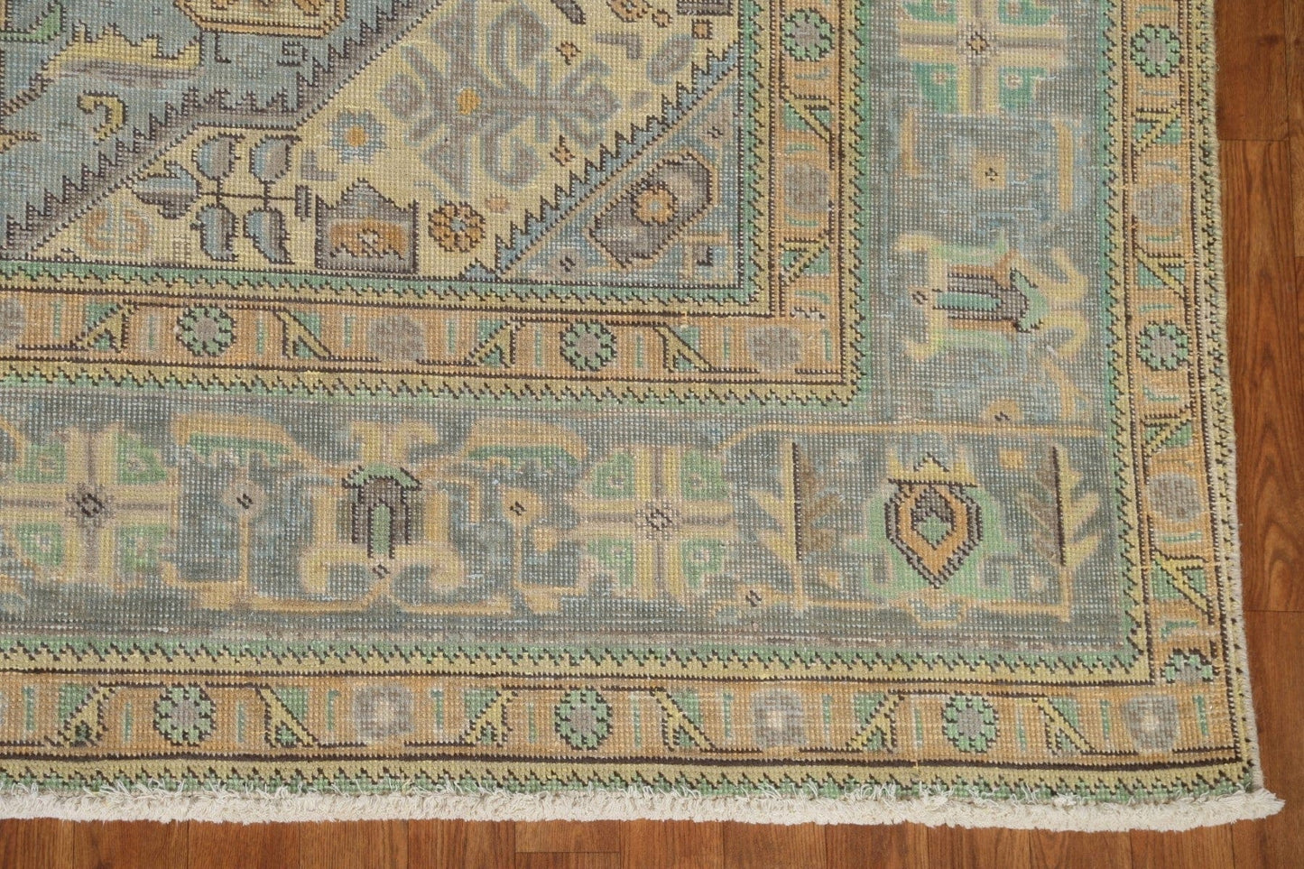 Distressed Over-Dyed Tabriz Persian Area Rug 8x11