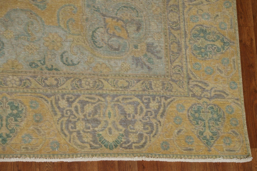 Distressed Over-Dyed Tabriz Persian Area Rug 9x12