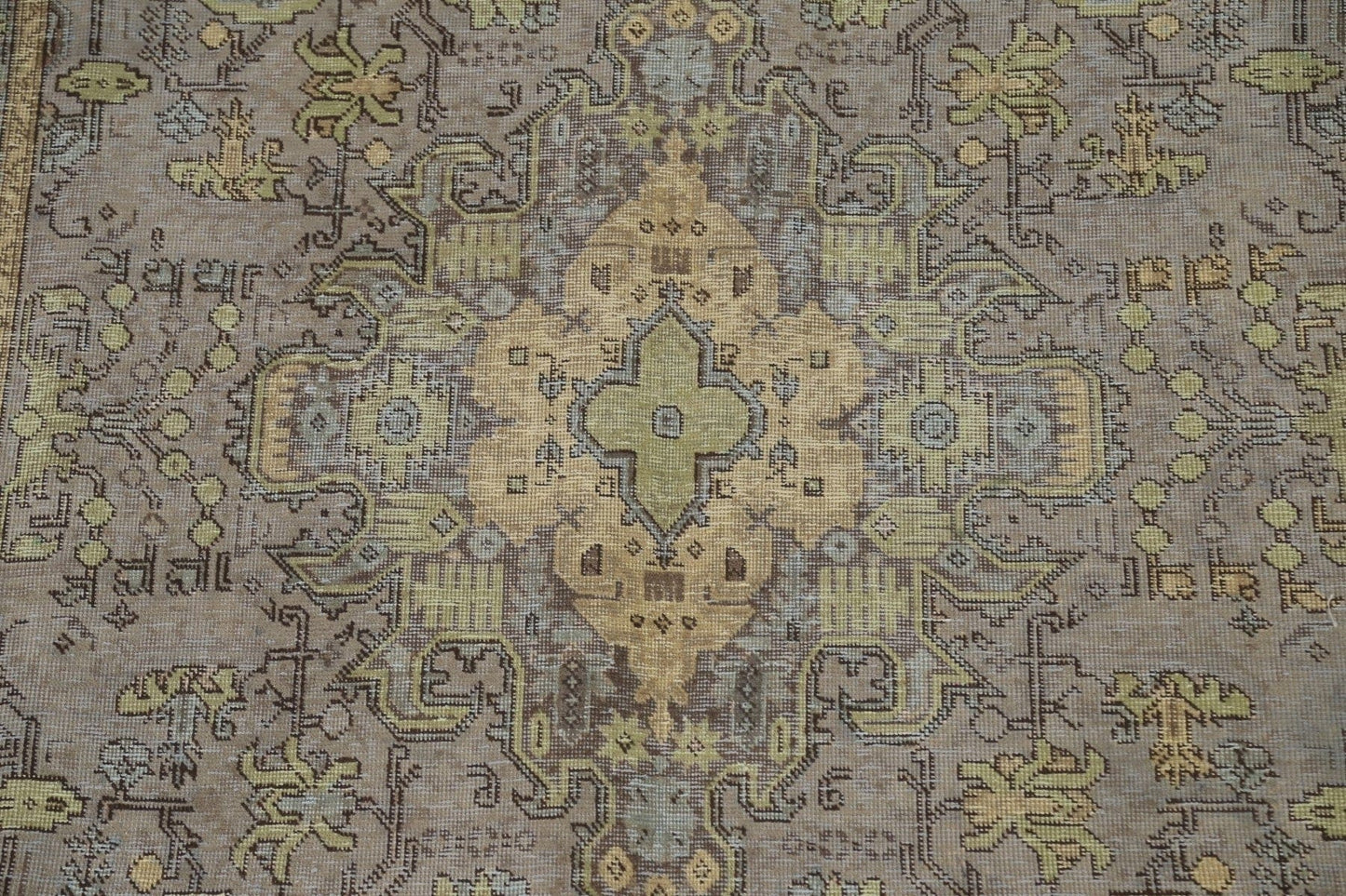 Distressed Over-Dyed Tabriz Persian Area Rug 7x10