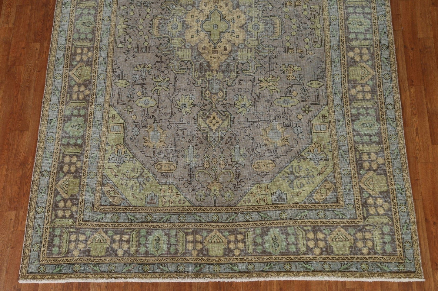 Distressed Over-Dyed Tabriz Persian Area Rug 7x10