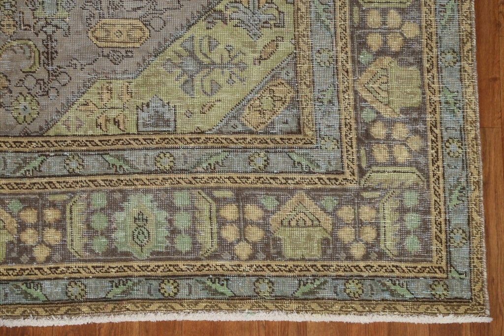 Distressed Over-Dyed Tabriz Persian Area Rug 7x10