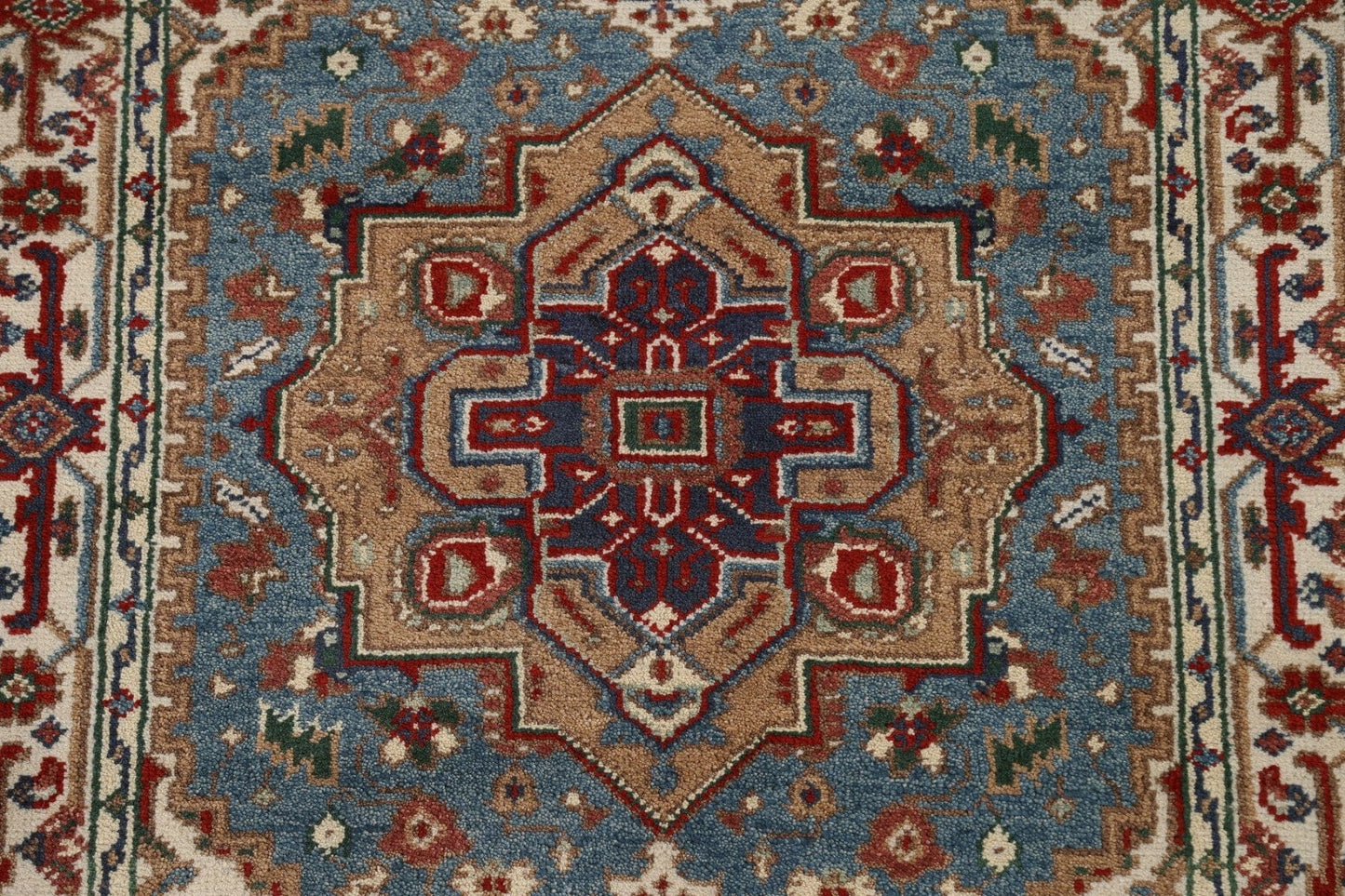 Blue Heriz Serapi Handmade Area Rug 4x6