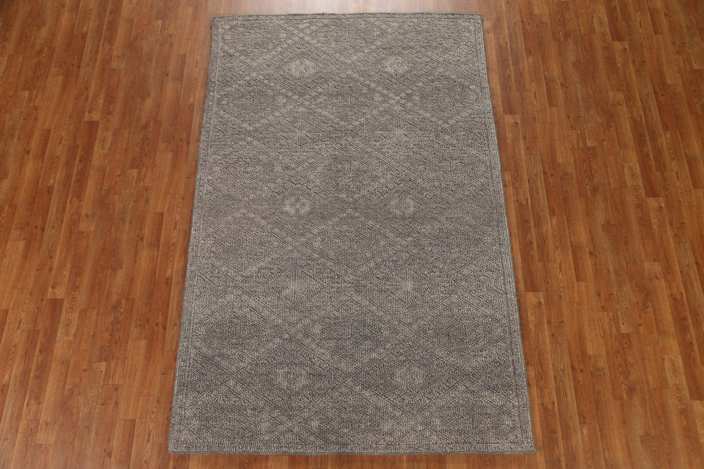 Gray/ Brown Moroccan Wool Area Rug 5x8