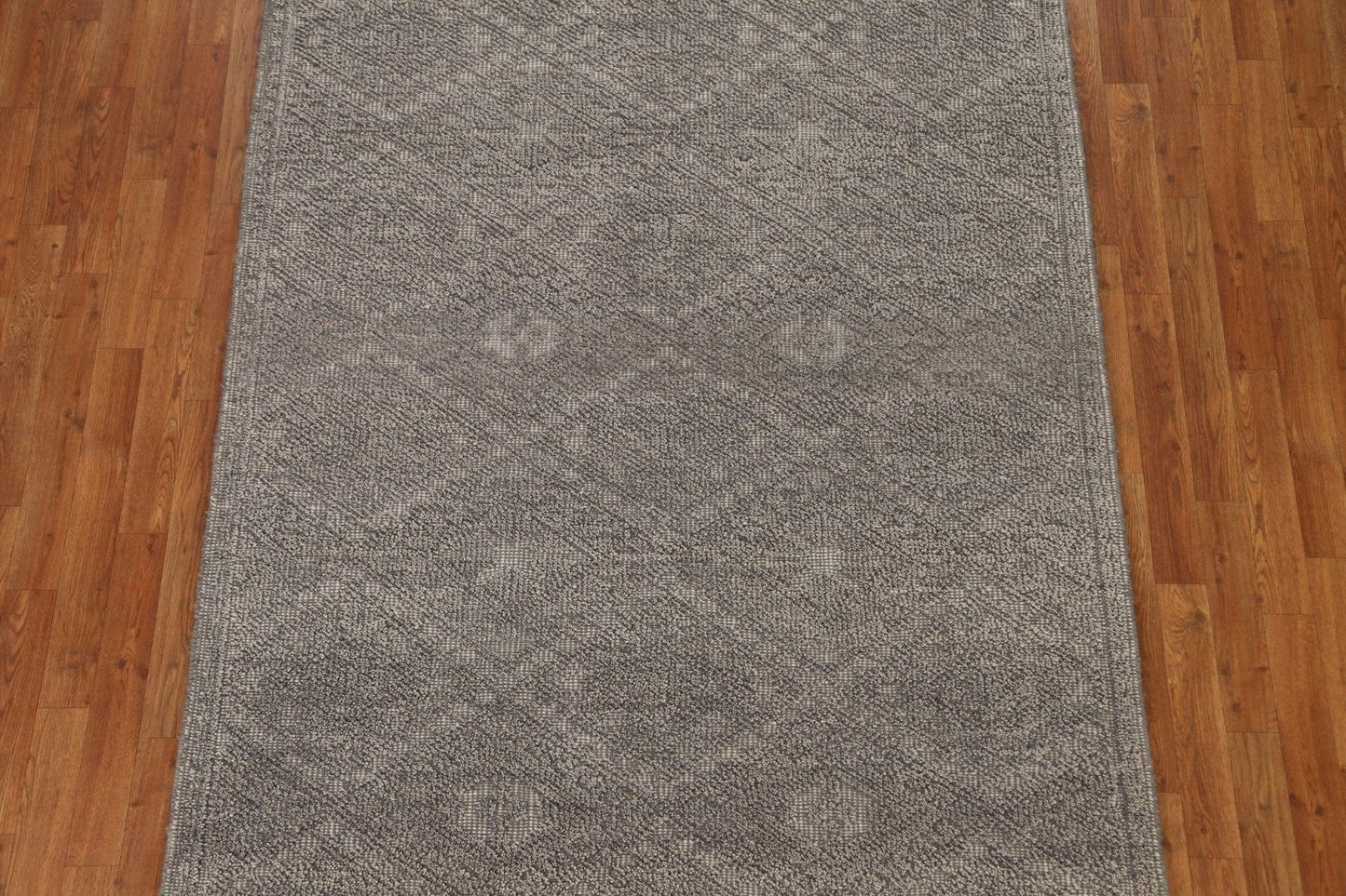 Gray/ Brown Moroccan Wool Area Rug 5x8