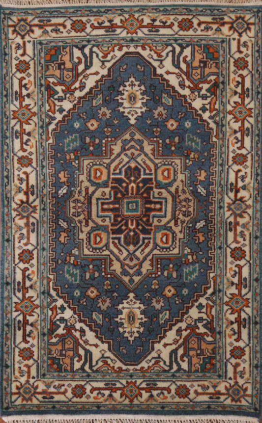 Blue Heriz Serapi Oriental Area Rug 4x6