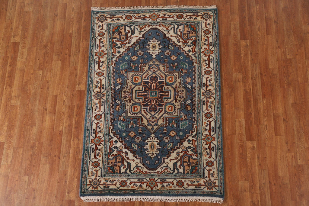 Blue Heriz Serapi Oriental Area Rug 4x6