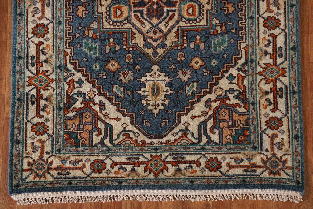 Blue Heriz Serapi Oriental Area Rug 4x6