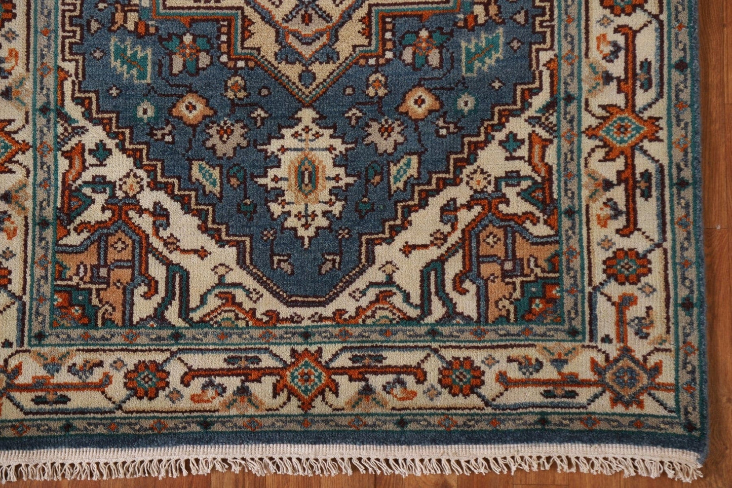 Blue Heriz Serapi Oriental Area Rug 4x6