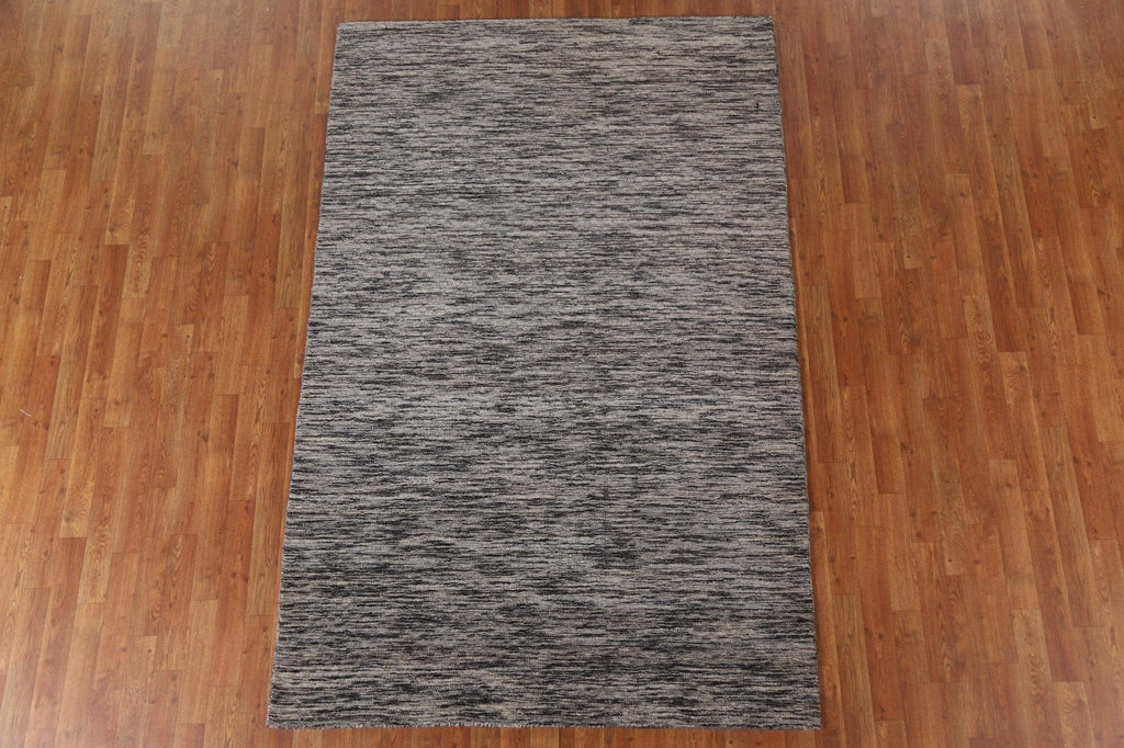 Hand-Knotted Gabbeh Modern Area Rug 5x8