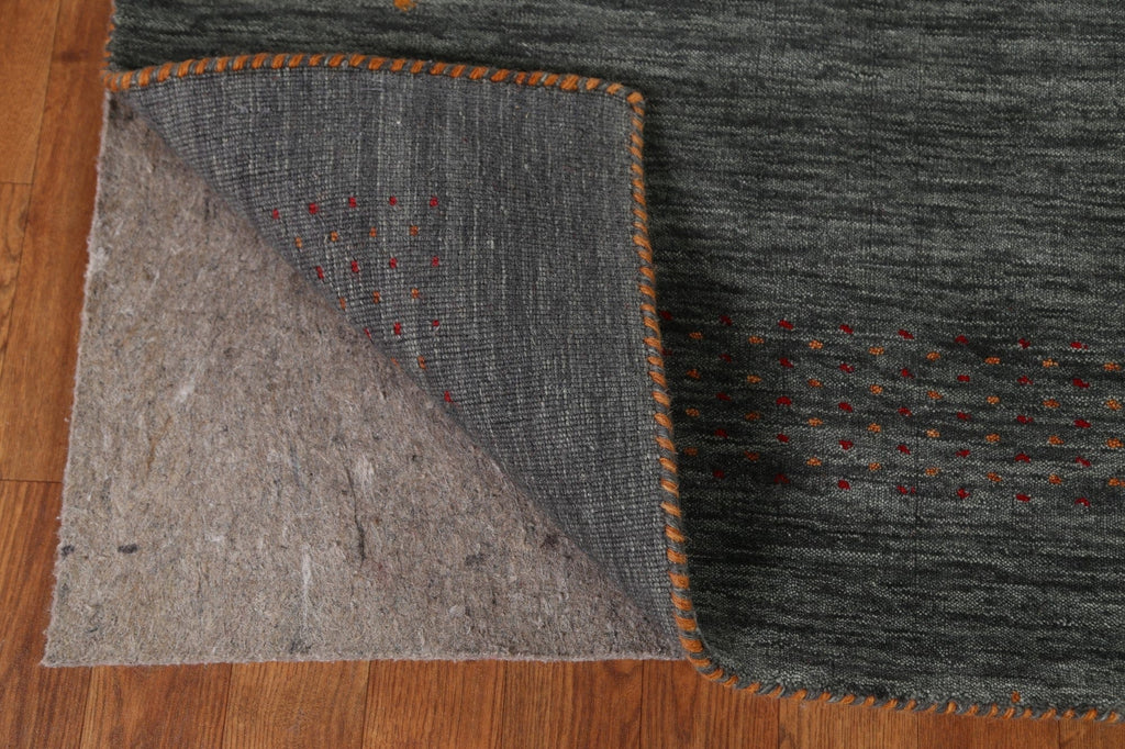 Charcoal Gabbeh Wool Area Rug 5x8