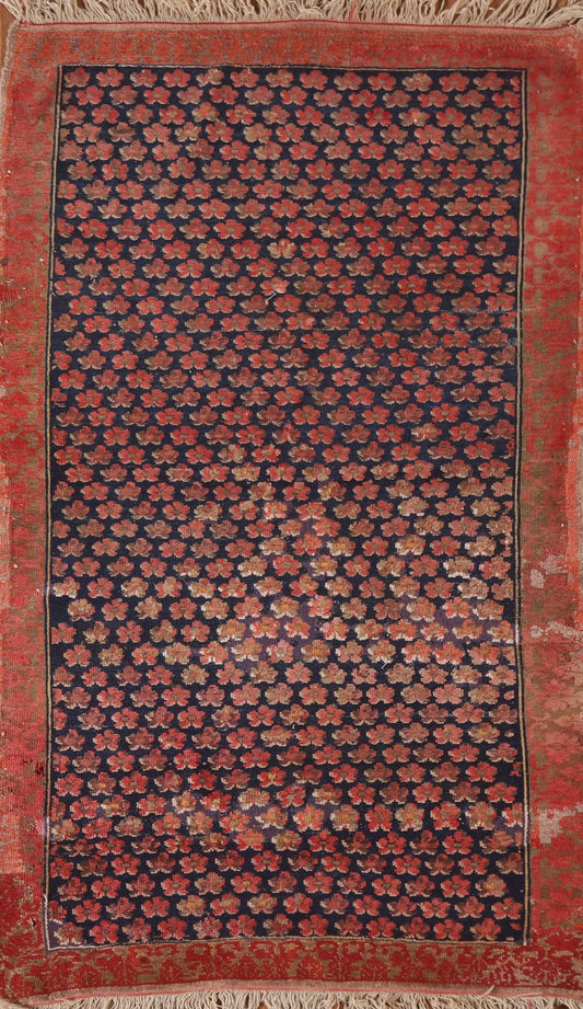 Pre-1900 Antique Vegetable Dye Karabakh Turkish Rug 4x6