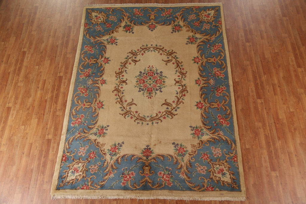 Floral Aubusson Oriental Area Rug 8x10