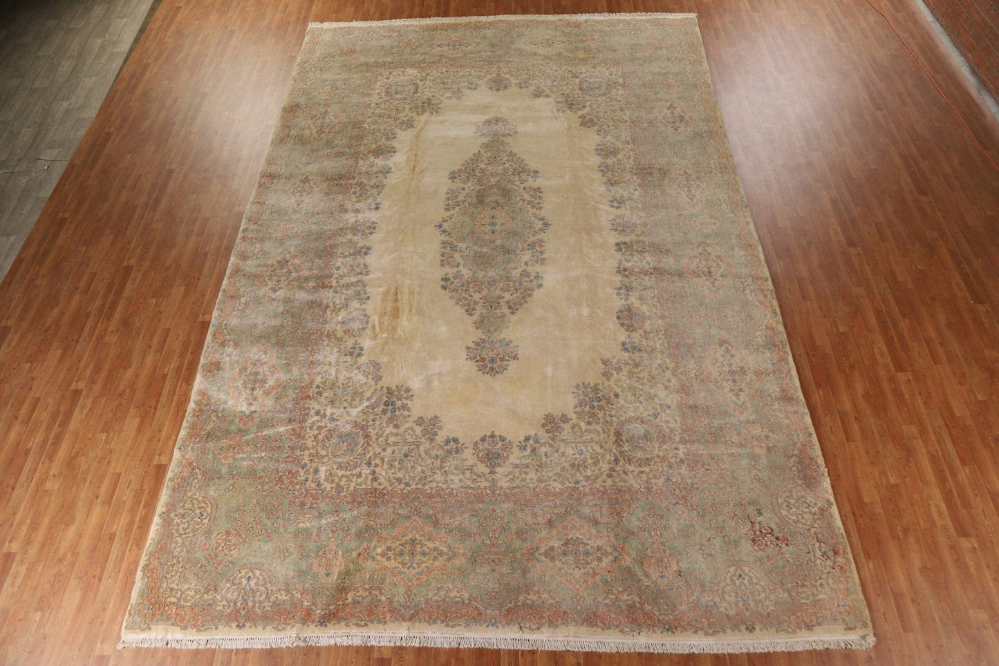 Vegetable Dye Palace Size Kerman Persian Rug 12x18