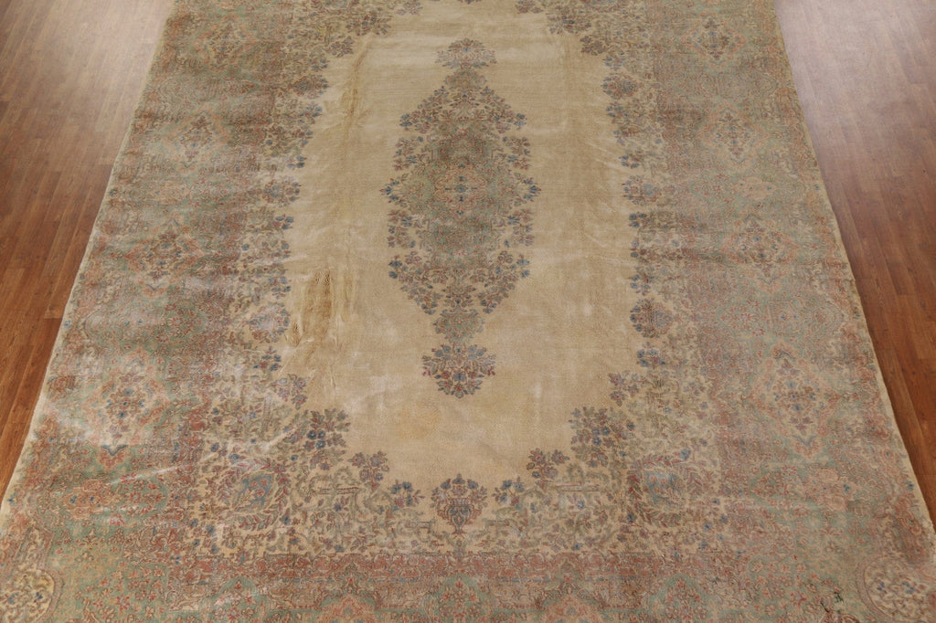 Vegetable Dye Palace Size Kerman Persian Rug 12x18